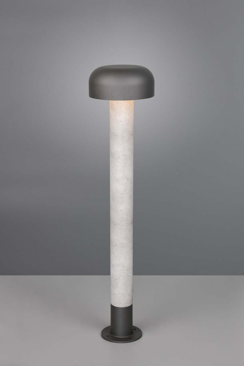 Lampadar de exterior Fraser, TRIO, 19x84.5 cm, 10W, 1x E27, aluminiu, gri - imagine 3